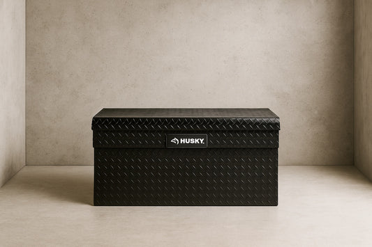 Husky Chest Truck Tool Box in Aluminum 40 8 in Full Size Matte Black