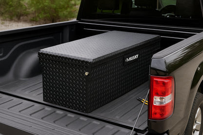 Husky Chest Truck Tool Box in Aluminum 40 8 in Full Size Matte Black