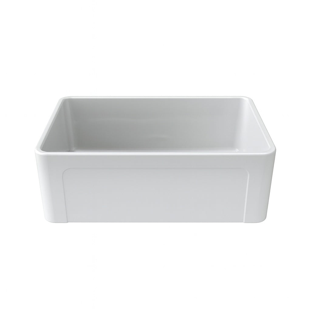 LaToscana La Toscana Farmhouse Apron-Front Fireclay 27 in. Single Basin Kitchen Sink in White