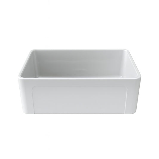 LaToscana La Toscana Farmhouse Apron-Front Fireclay 27 in. Single Basin Kitchen Sink in White