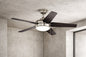 Home Decorators Collection Windward 44 in LED Brushed Nickel Ceiling Fan with Light Kit
