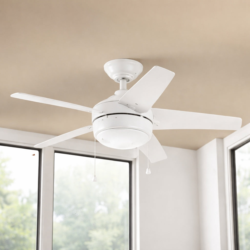 Home Decorators Collection Widward 44 in LED Indoor Matte White Ceiling Fan with Light Kit