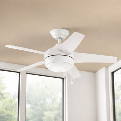 Home Decorators Collection Widward 44 in LED Indoor Matte White Ceiling Fan with Light Kit