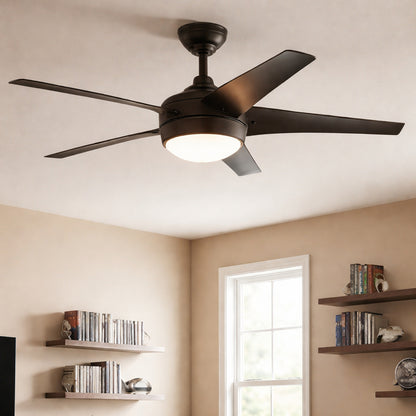 Home Decorators Collection Windward IV 52 in Indoor LED Oil Rubbed Bronze Ceiling Fan with Dimmable Light Kit Remote Control and Reversible Motor