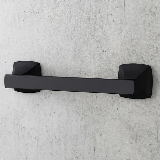 Venturi Double Post Toilet Paper Holder in Matte Black
