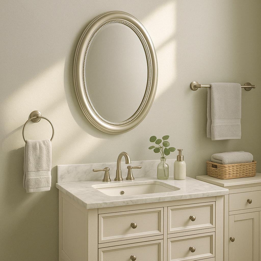 23 5 in x 29 in Recessed or Surface Mount Mirrored Medicine Cabinet in Gold SP4593/202588367 6948958645932 Unbranded