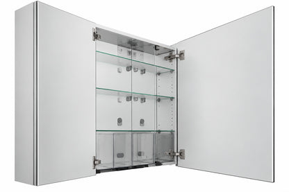 30 in W x 26 in H Rectangular Medicine Cabinet with Mirror SP4584