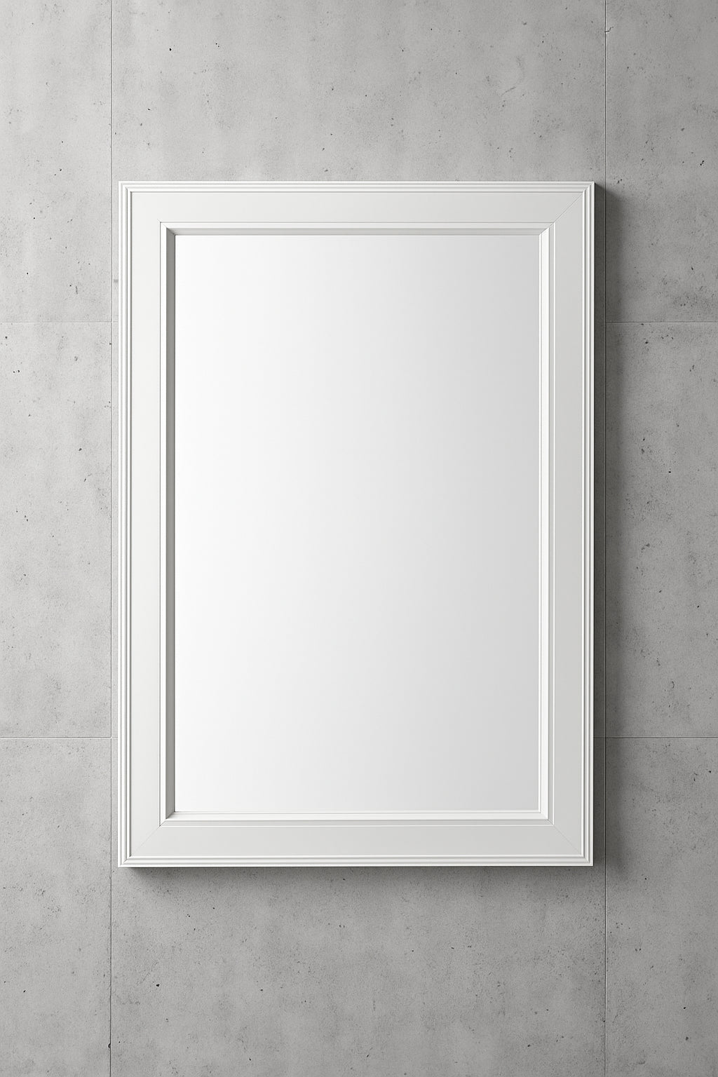 Home Decorators Collection Gazette 23.5 in. W x 32 in. H Rectangular Wood Framed Wall Bathroom Vanity Mirror in White