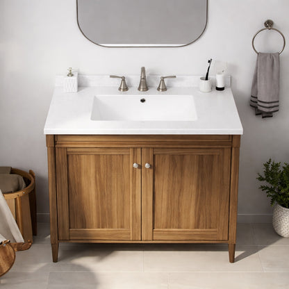 Eridanus Tucson 30 in W x 18 in D Vitreous China Single Sink Vanity Top in White with 3 Faucet Holes 8 in Widespread