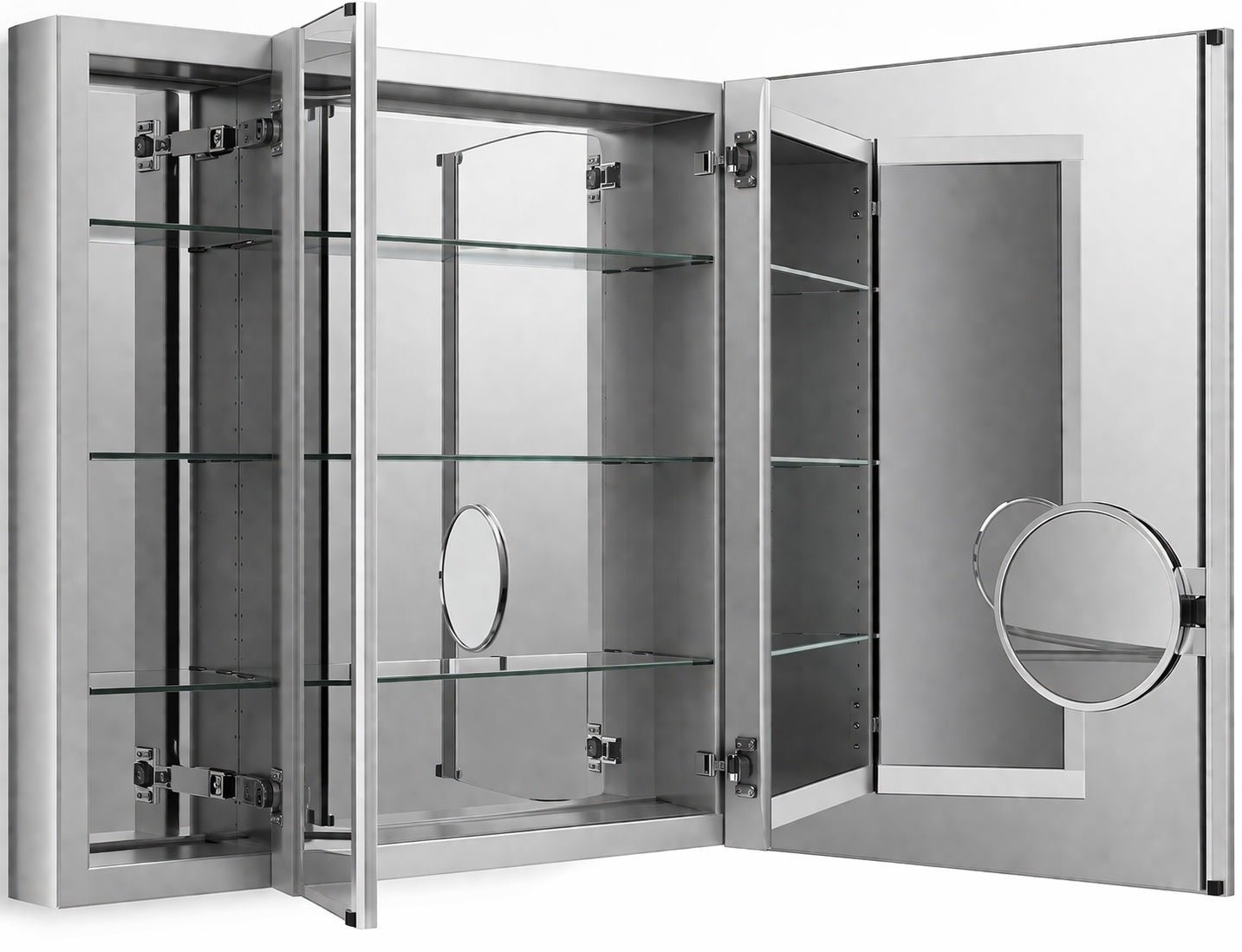 48 in W x 26 in H Rectangular Medicine Cabinet with Mirror