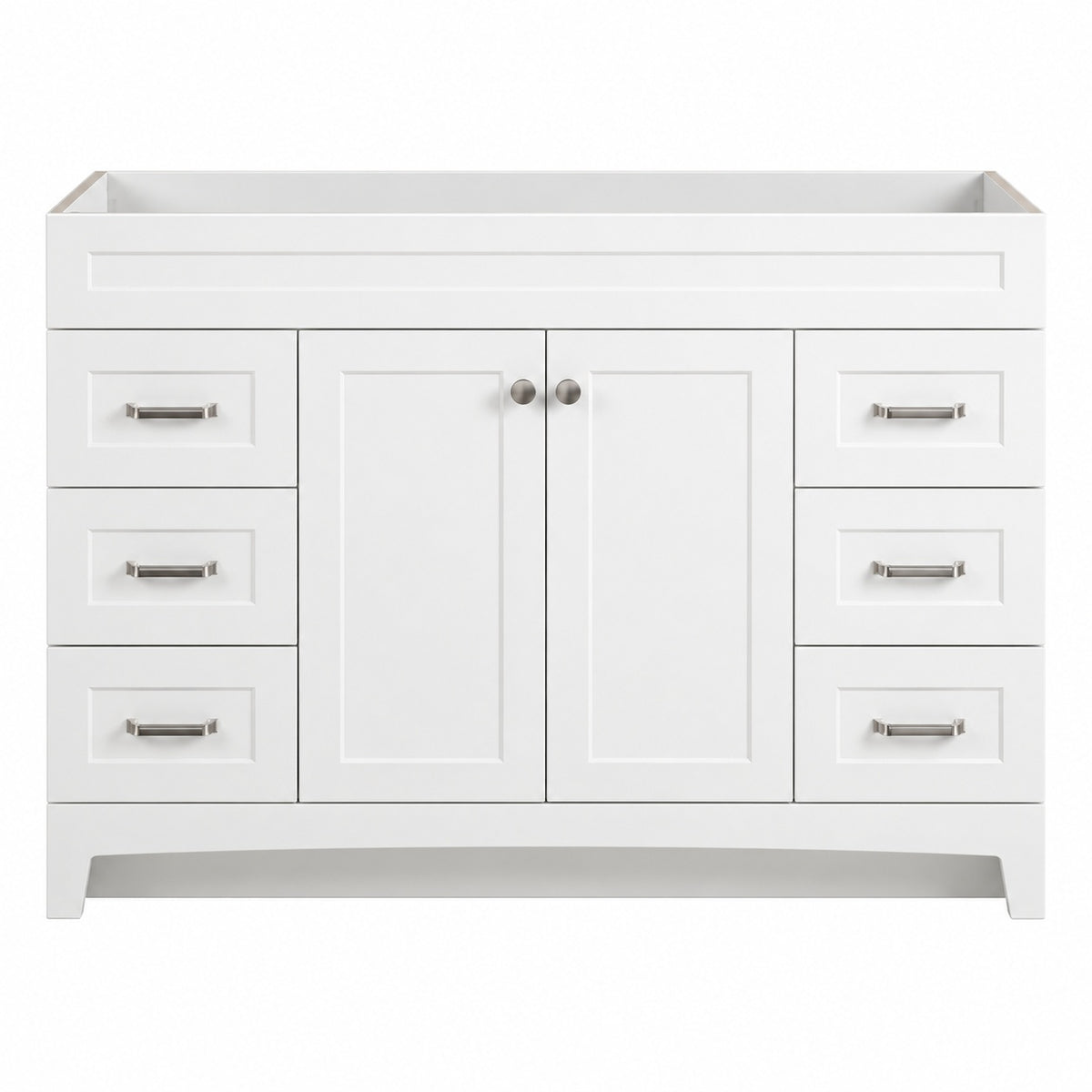Home Decorators Collection Thornbriar 48 in W x 22 in D x 34 in H Bath Vanity Cabinet without Top in Polar White