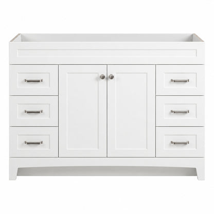 Home Decorators Collection Thornbriar 48 in W x 22 in D x 34 in H Bath Vanity Cabinet without Top in Polar White