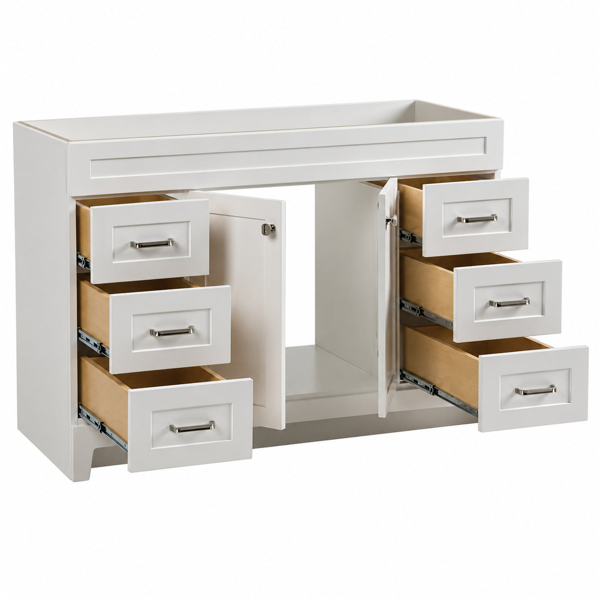 Home Decorators Collection Thornbriar 48 in W x 22 in D x 34 in H Bath Vanity Cabinet without Top in Polar White