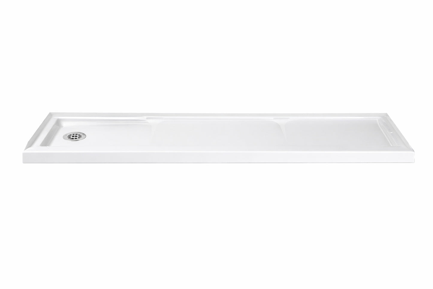 DreamLine SlimLine 60 in x 36 in Single Threshold Shower Pan Base in White with Left Hand Drain