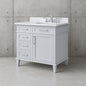 Sonoma 36 in. Single Sink Pebble Gray Bath Vanity with Carrara Marble Top (Assembled)