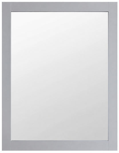 Home Decorators Collection Sonoma 22 in W x 30 in H Rectangular Framed Wall Mount Bathroom Vanity Mirror in Pebble Gray