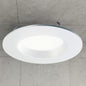 SMD-DM 6 in. 3000K Remodel Canless Lens White Round Integrated LED Recessed Light Kit Surface Mount Trim Kit