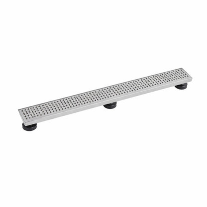 Oatey Designline 32 In Stainless Steel Linear Shower Drain With Square Pattern Drain Cover