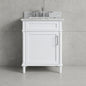 Aberdeen 24 in. Single Sink Dove Gray Bath Vanity with Carrara Marble Top (Assembled)
