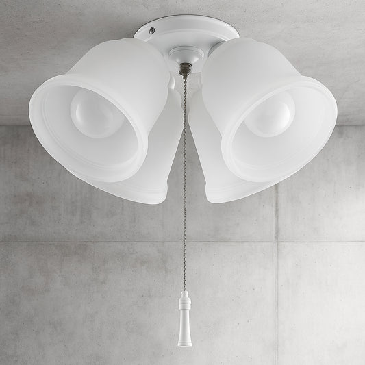 Hampton Bay Gazelle 4 Light LED Matte White Universal Ceiling Fan Light Kit 91303/301909812 82392913038 Hampton Bay