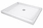DreamLine SlimLine 42 in x 36 in Single Threshold Alcove Shower Pan Base in White with Center Drain