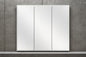 30.4 in. W x 30.2 in. H Rectangular Medicine Cabinet with Mirror in White with Adjustable Shelves