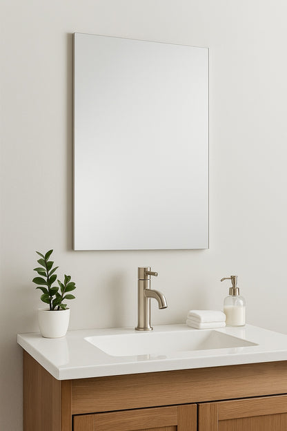 16 in. W x 26 in. H Rectangular Wood Composite Medicine Cabinet with Mirror