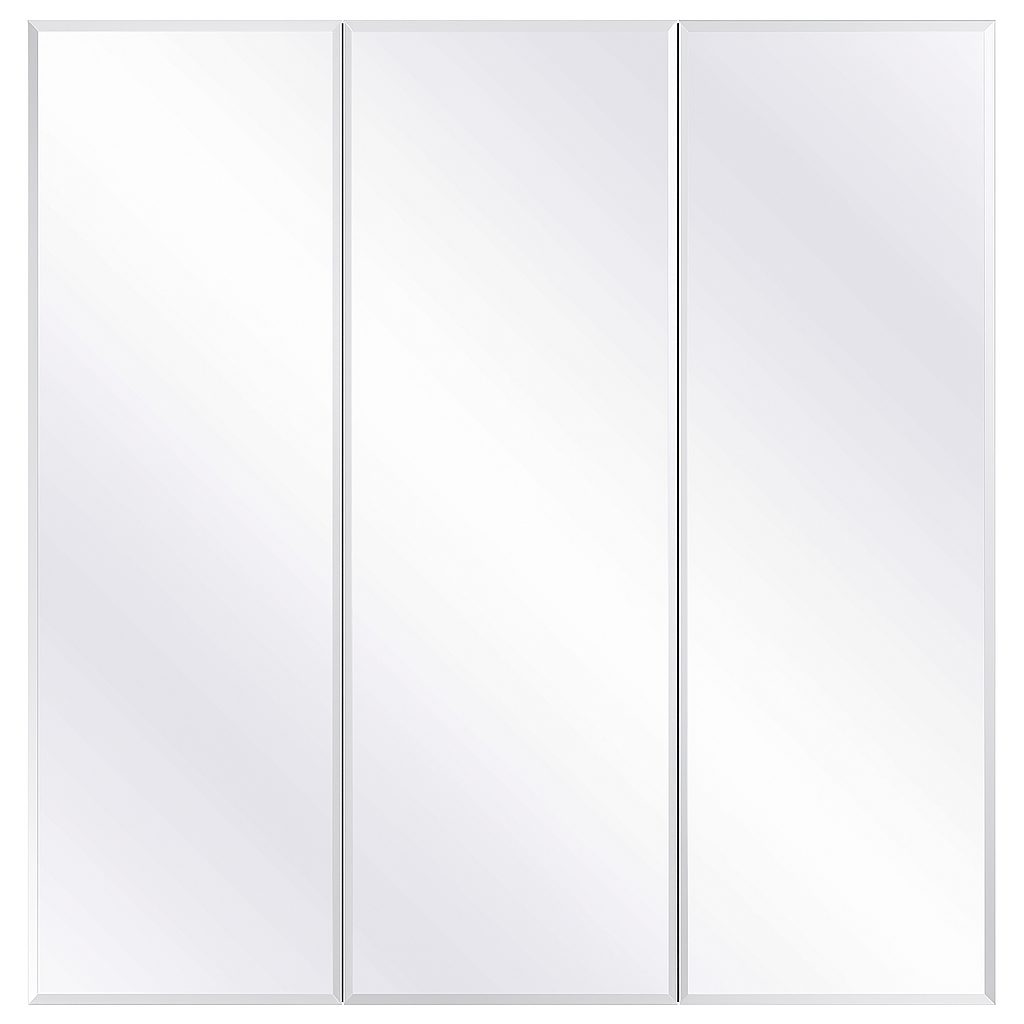 Glacier Bay 24.4 in. W x 25.2 in. H Rectangular Medicine Cabinet with Mirror in Silver with Adjustable Shelves