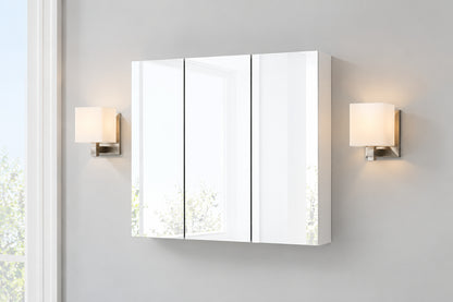 Glacier Bay 24 4 in W x 25 2 in H Rectangular Medicine Cabinet with Mirror in Silver with Adjustable Shelves 45403