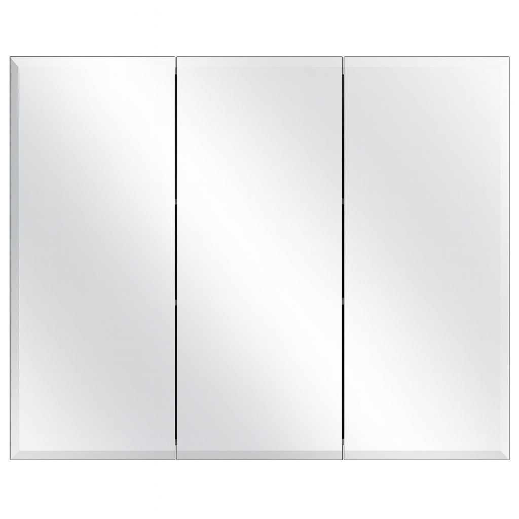 Glacier Bay 36.4 in. W x 30.2 in. H Rectangular Medicine Cabinet with Mirror in White with Adjustable Shelves