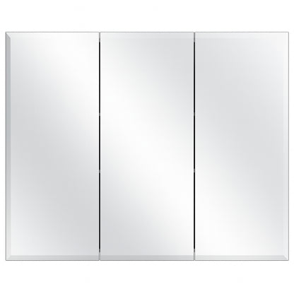Glacier Bay 36.4 in. W x 30.2 in. H Rectangular Medicine Cabinet with Mirror in White with Adjustable Shelves