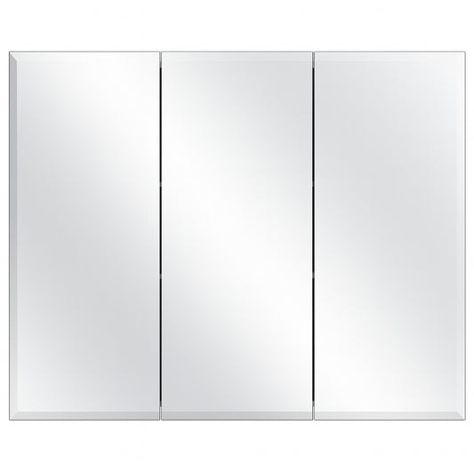 Glacier Bay 36.4 in. W x 30.2 in. H Rectangular Medicine Cabinet with Mirror in White with Adjustable Shelves