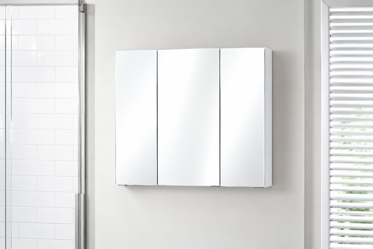Glacier Bay 36 4 in W x 30 2 in H Rectangular Medicine Cabinet with Mirror in White with Adjustable Shelves 45401