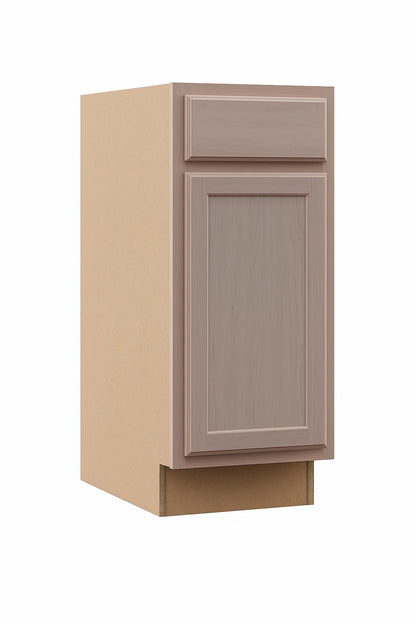 Hampton Bay 15 in W x 24 in D x 34 5 in H Assembled Base Kitchen Cabinet in Unfinished with Recessed Panel