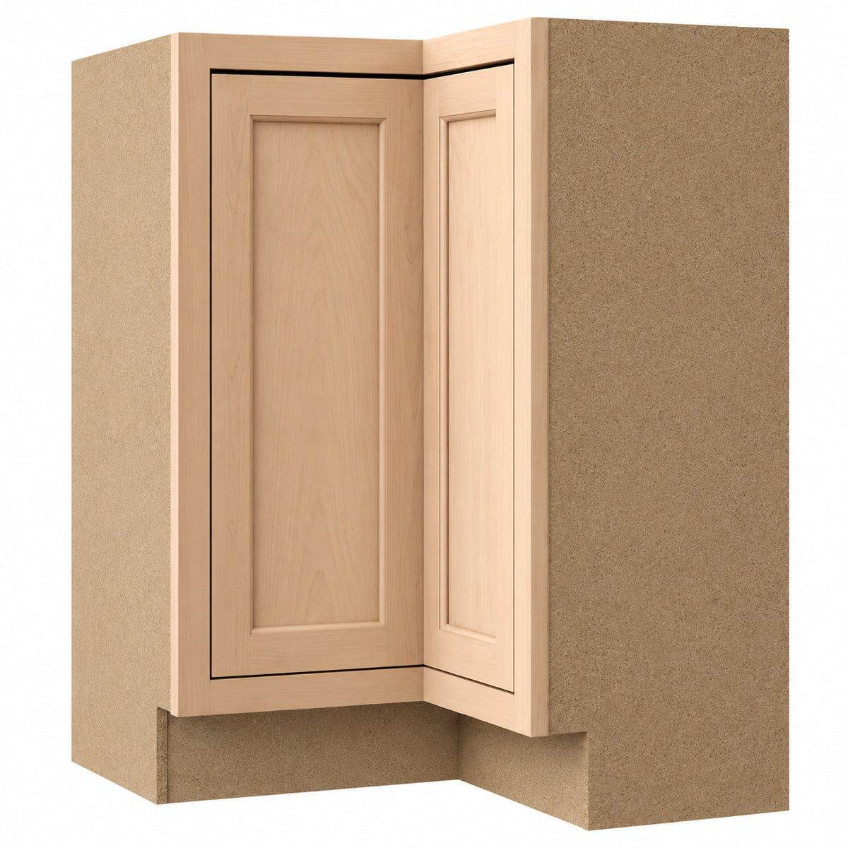 Hampton Bay Recessed Panel 36 in W x 16 5 in D x 34 5 in H Assembled Corner Lazy Susan Base Kitchen Cabinet in Unfinished KBLSN36 UF