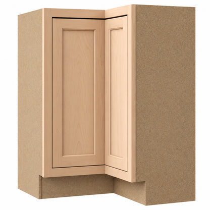 Hampton Bay Recessed Panel 36 in W x 16 5 in D x 34 5 in H Assembled Corner Lazy Susan Base Kitchen Cabinet in Unfinished KBLSN36 UF
