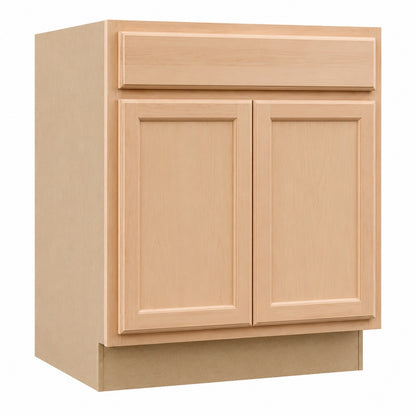 Hampton Bay Recessed Panel 30 in W x 24 in D x 34 5 in H Assembled Base Kitchen Cabinet in Unfinished KB30 UF