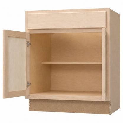 Hampton Bay Recessed Panel 30 in W x 24 in D x 34 5 in H Assembled Base Kitchen Cabinet in Unfinished KB30 UF