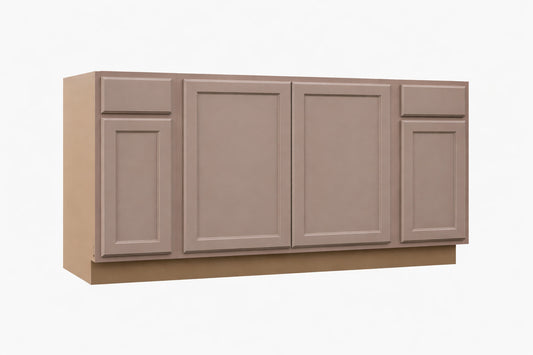 Hampton Bay Recessed Panel 60 in W x 24 in D x 34 5 in H Assembled Sink Base Cabinet in Unfinished