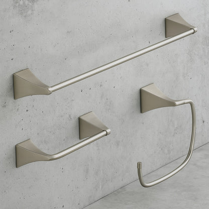 Everly 3 -Piece Bath Hardware Set with Mounting Hardware in Brushed Nickel