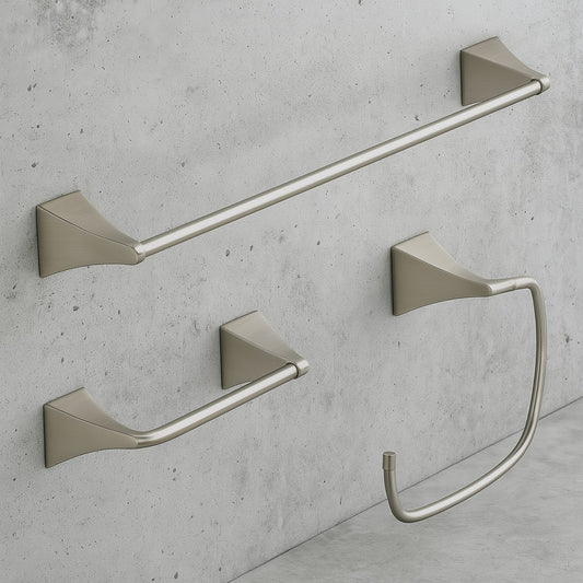 Everly 3 -Piece Bath Hardware Set with Mounting Hardware in Brushed Nickel