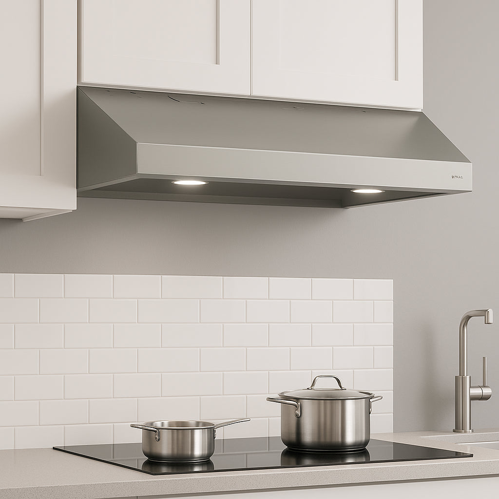 Broan-NuTone Glacier BCSD 24 in. 300 Max Blower CFM Convertible Under-Cabinet Range Hood with Easy Install System in Stainless Steel
