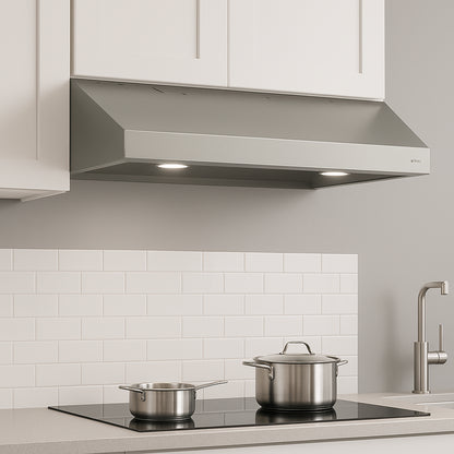 Broan-NuTone Glacier BCSD 24 in. 300 Max Blower CFM Convertible Under-Cabinet Range Hood with Easy Install System in Stainless Steel