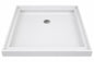 DreamLine SlimLine 32 in x 32 in Single Threshold Alcove Shower Pan Base in White with Center Drain