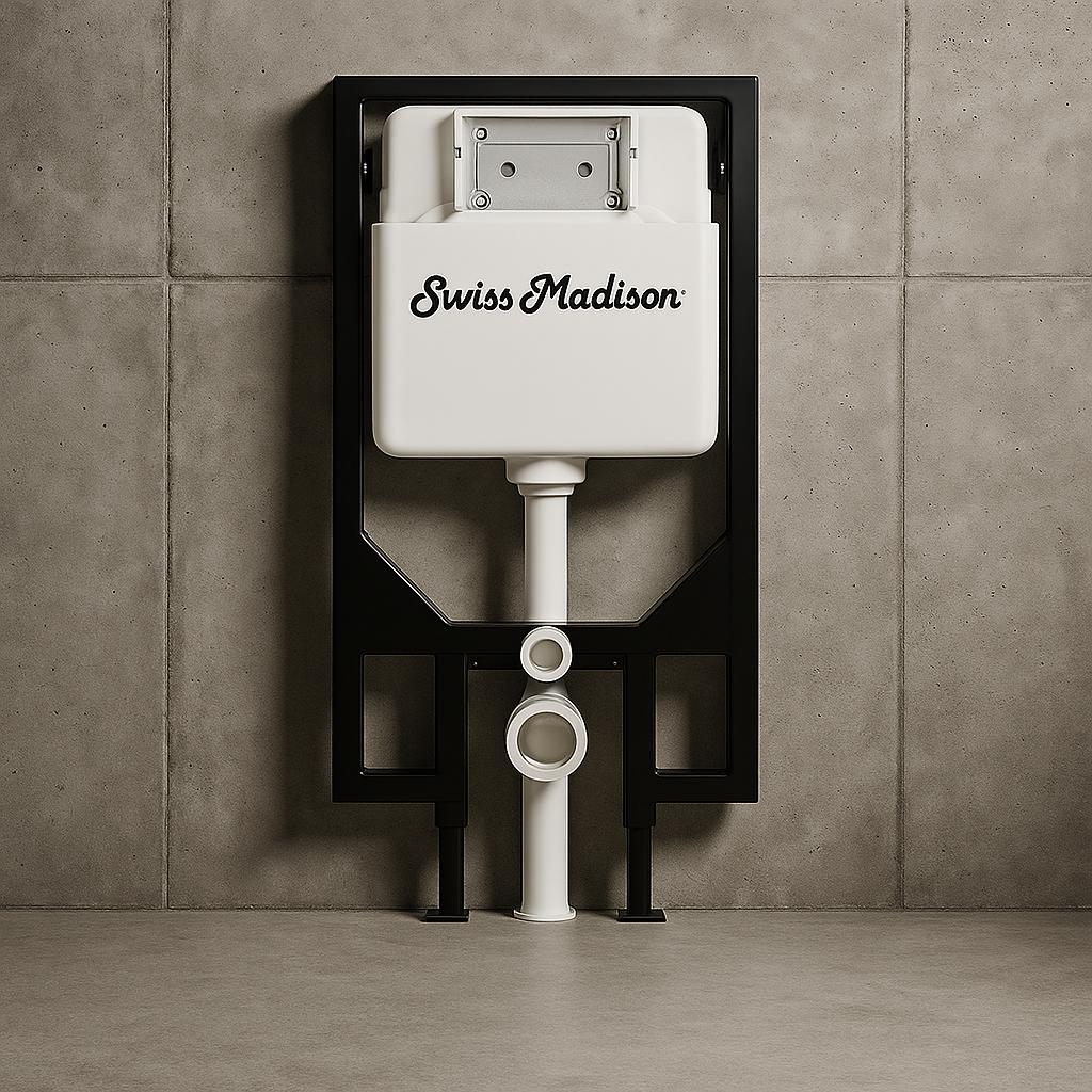 Swiss Madison In-Wall Dual Flush Toilet Tank System â€“ Black