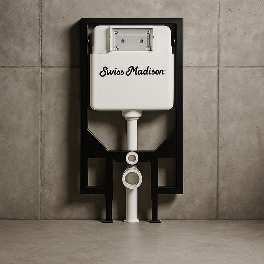Swiss Madison In-Wall Dual Flush Toilet Tank System â€“ Black