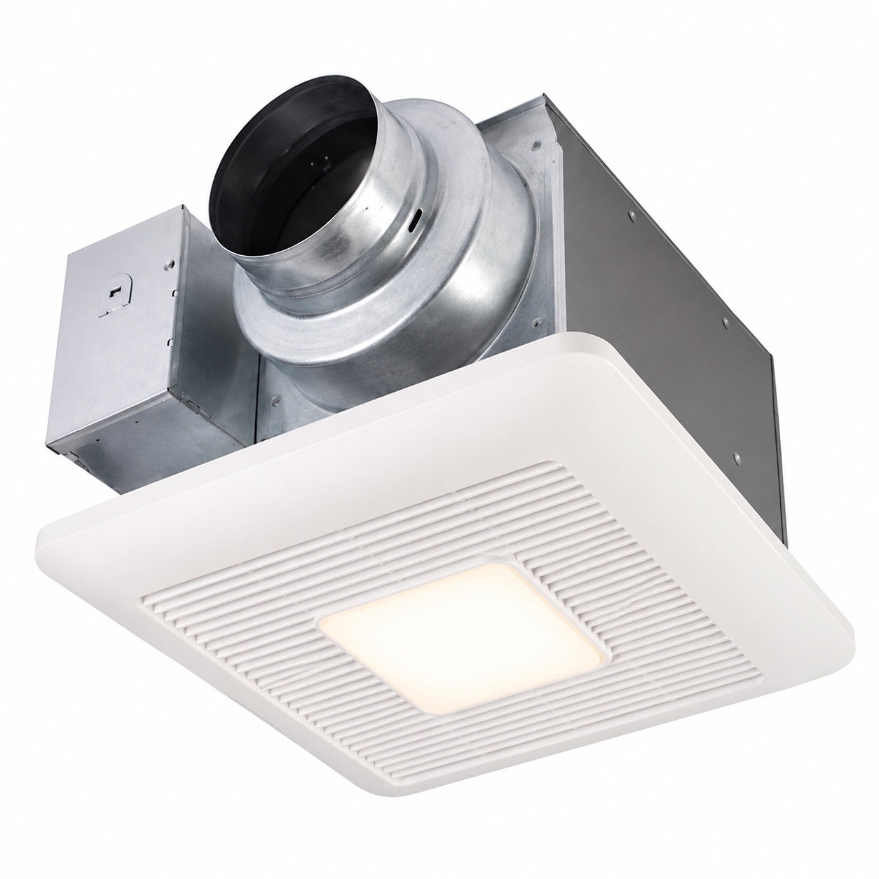 Panasonic WhisperCeiling DC fan with LED lights Pick A Flow Speed Selector 50 80 or 110 CFM and Flex Z Fast install bracket