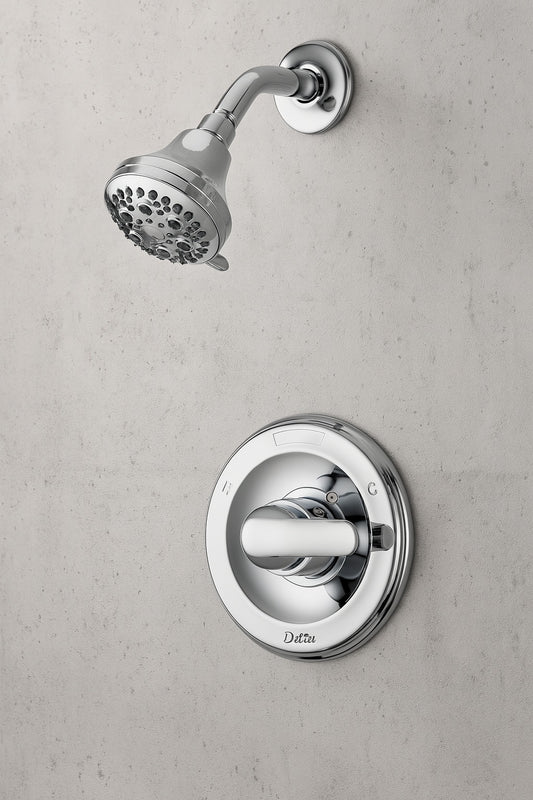 Classic Single-Handle 5-Spray Shower Faucet in Chrome (Valve Included)