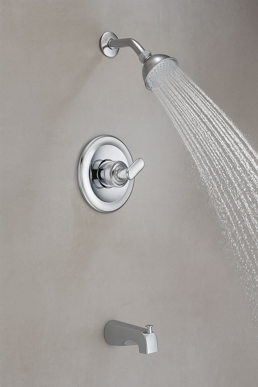 Classic Single-Handle 5-Spray Shower Faucet in Chrome (Valve Included)