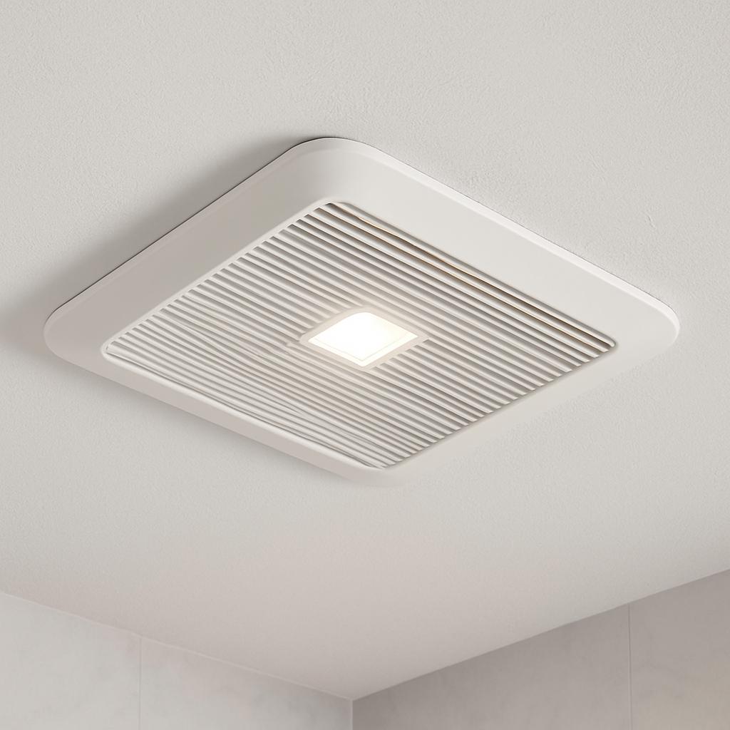 WhisperSense DC fan-LED Lights Motion and Humidity Sensors Delay Timer Pick-A-Flow Speed Selector 50, 80 or 110 CFM
